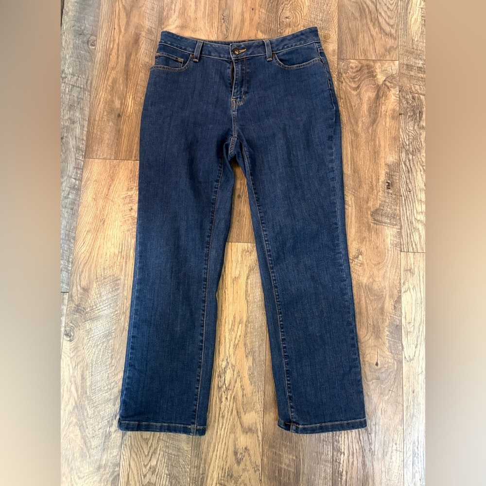 L.L. Bean Dark Blue Straight Leg Women's Jeans